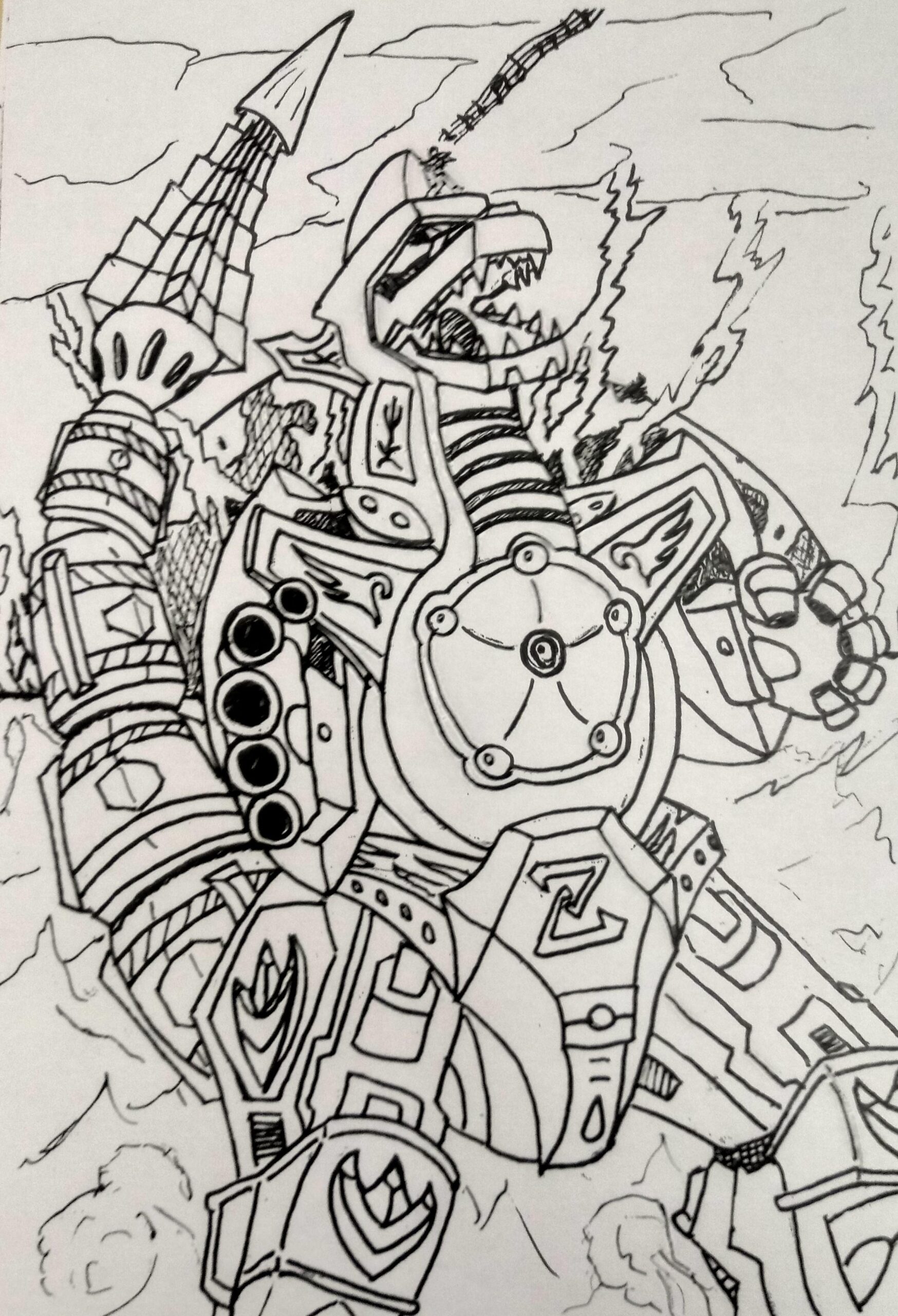 Dragonzord Coloring Page I Made For My Students As Incentive To Work R Powerrangers