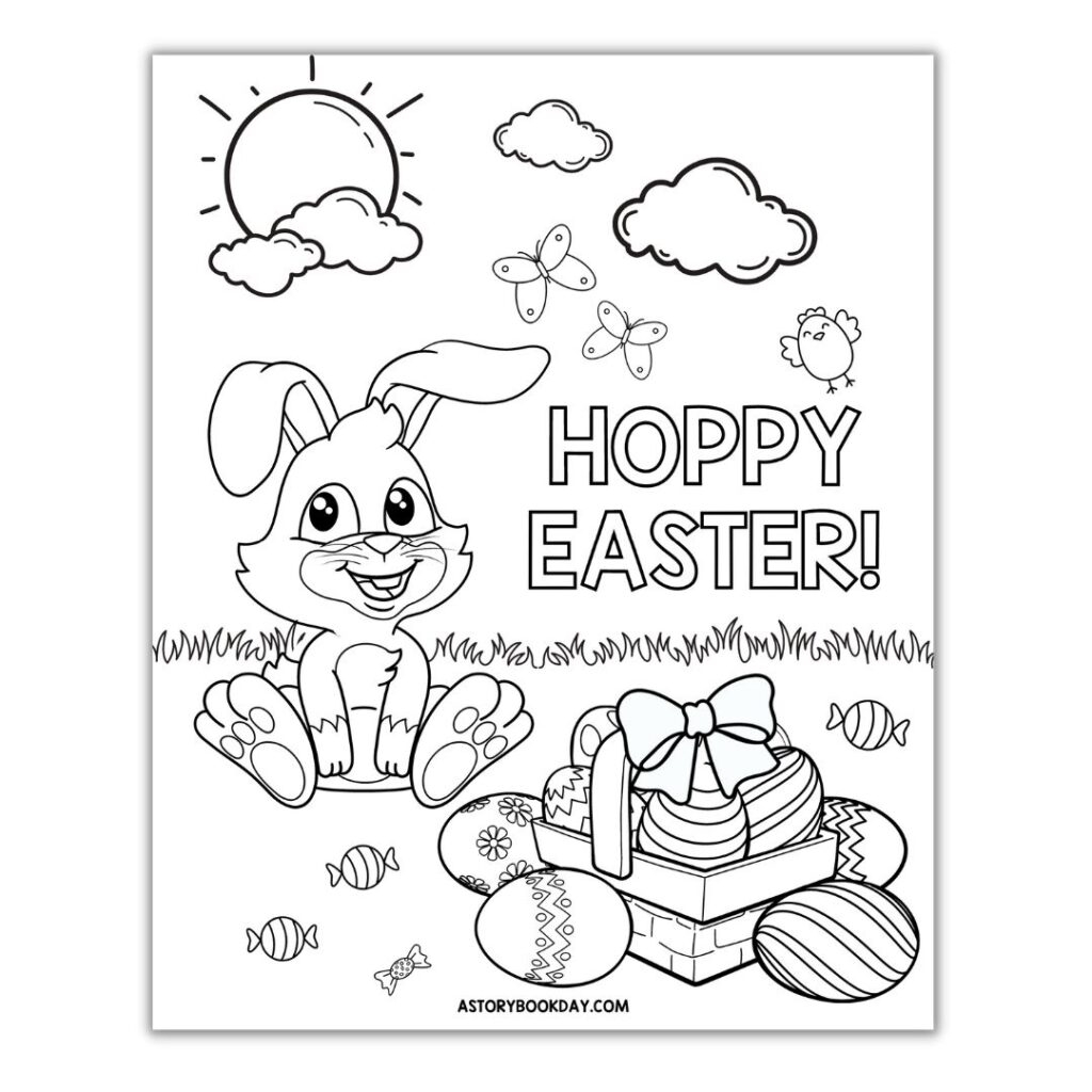 Easter Coloring Page For Kids Free Printable A Storybook Day Easter Coloring Page For Kids Free Printable A Storybook Day