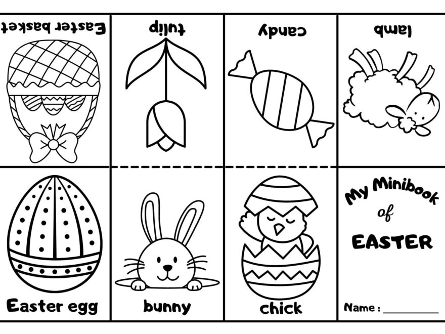Easter Mini Coloring Book Ezpzlearn