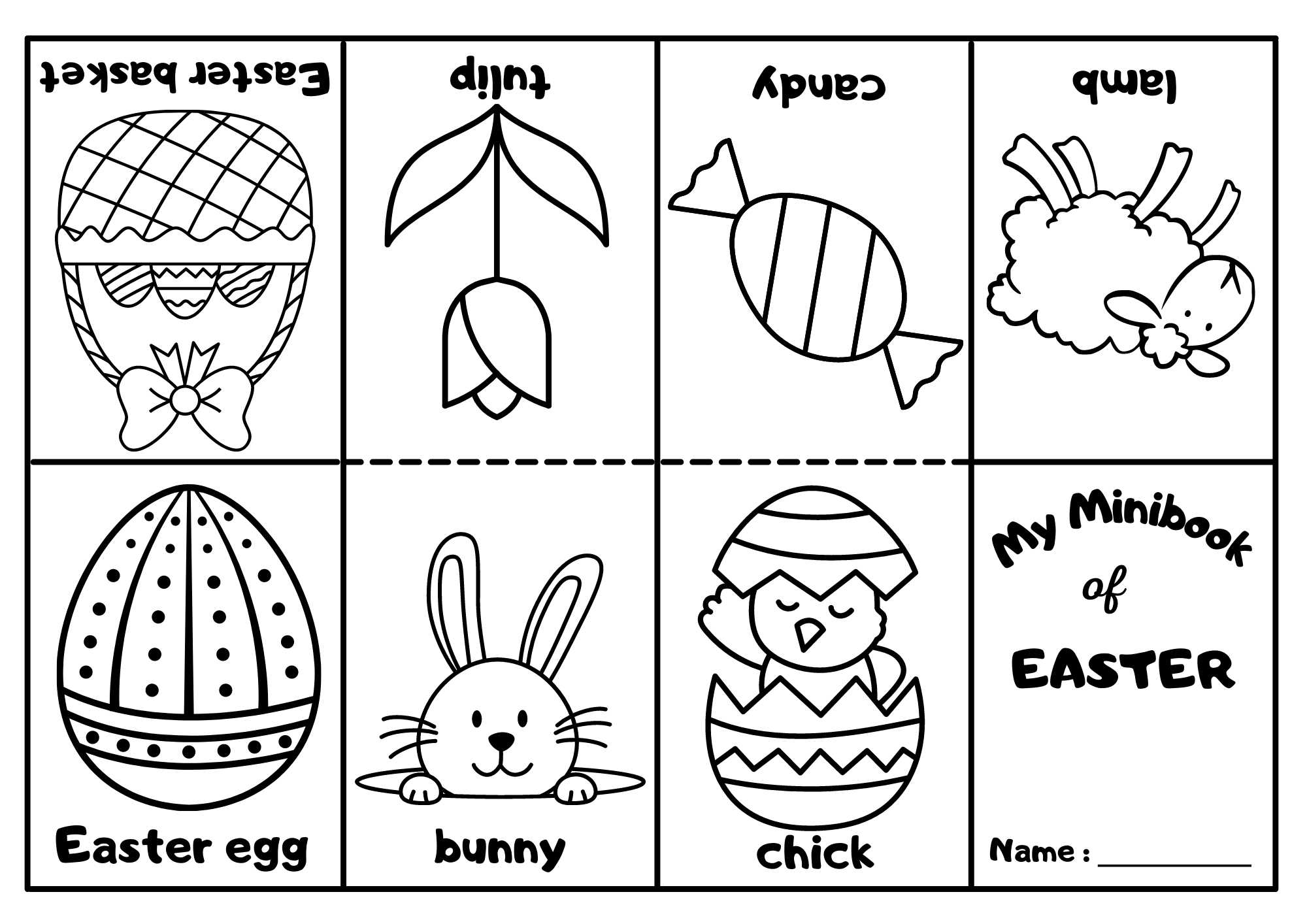 Easter Mini Coloring Book Ezpzlearn Easter Mini Coloring Book Ezpzlearn