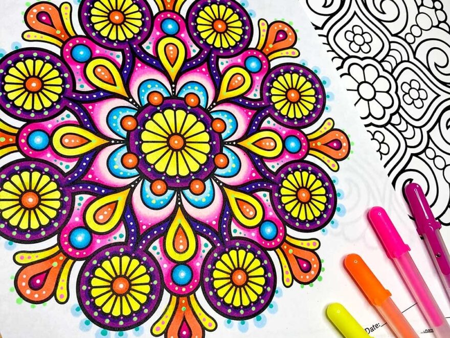 Easy Mandala Coloring Pages Set Of 12 Printable Mandalas To Color Art Is Fun