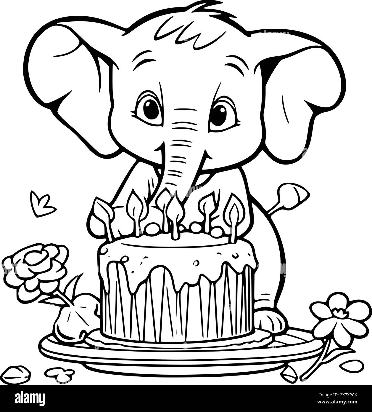 Elephant Cartoon Coloring Pages Hi res Stock Photography And Images Alamy