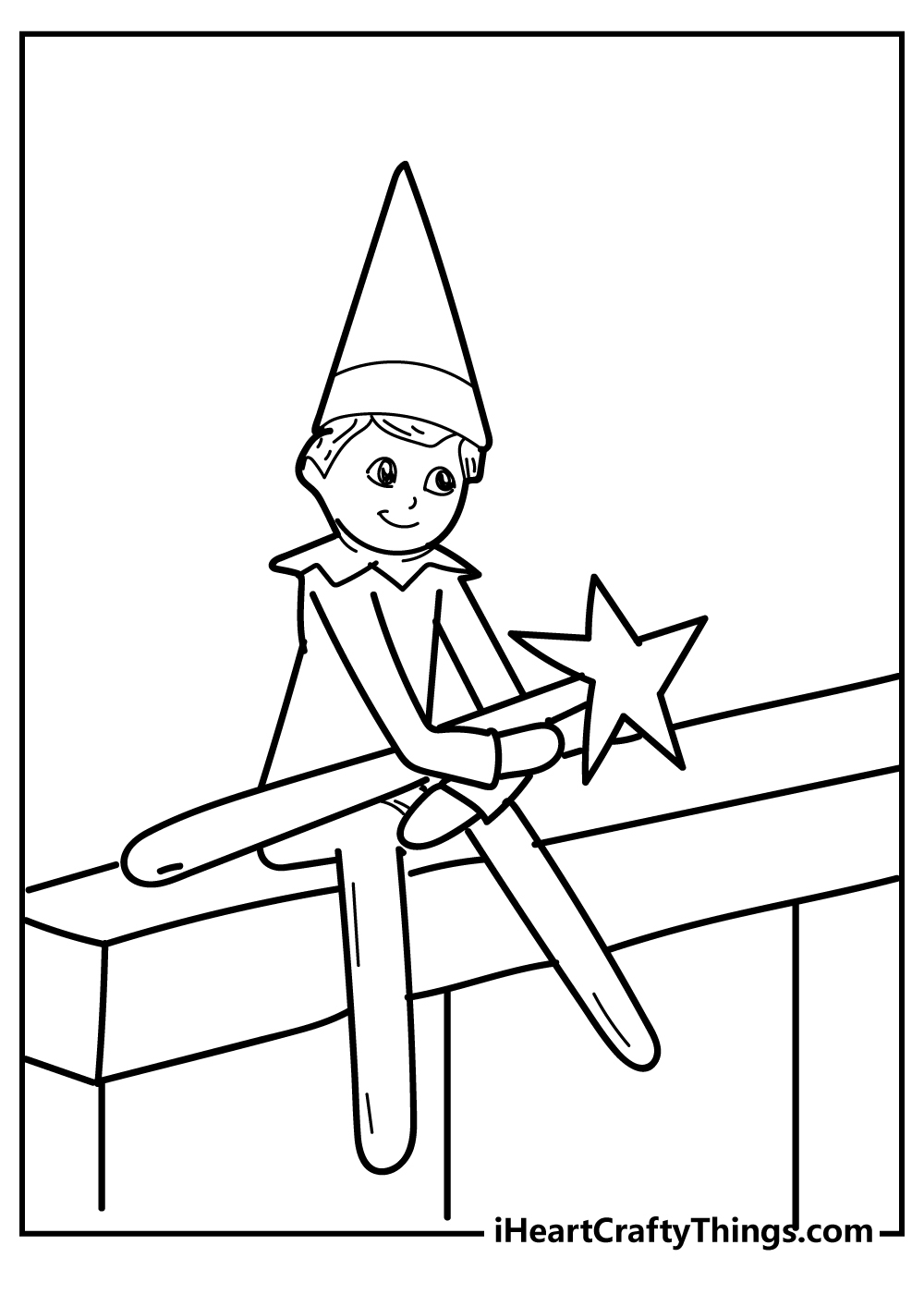 Elf On The Shelf Coloring Pages To Print Elf On The Shelf Coloring Pages To Print