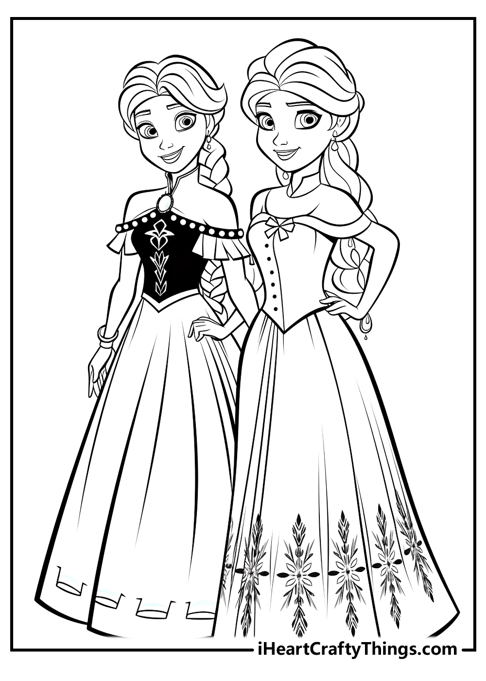 Elsa And Anna Coloring Pages 100 Free Printables 