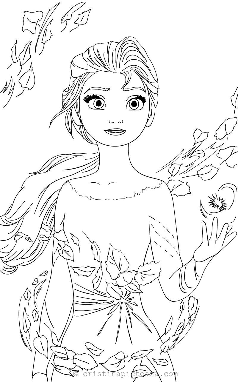 Elsa Coloring Pages Elsa From Frozen 2 Cristina Is Painting
