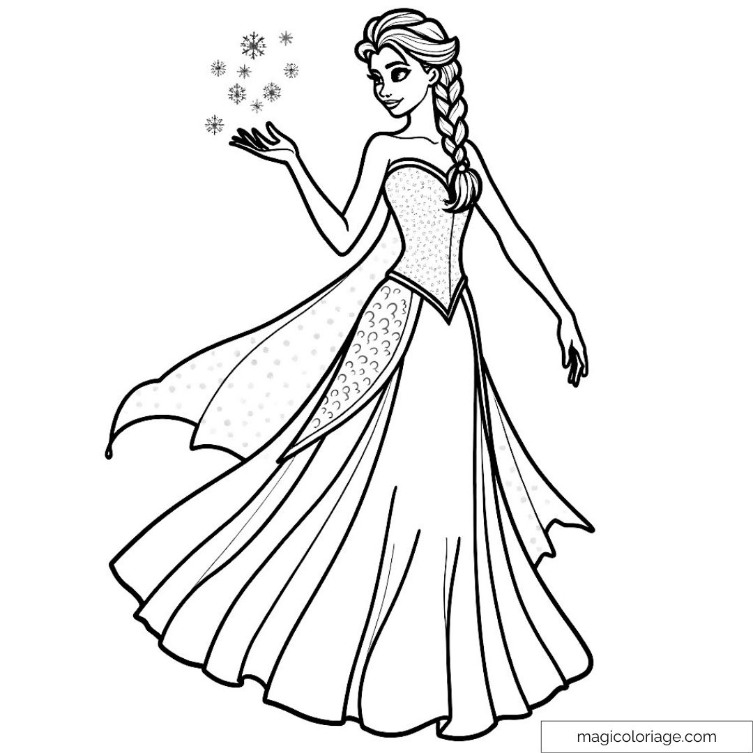 Elsa Frozen Coloring Page Winter Magic Elsa Frozen Coloring Page Winter Magic