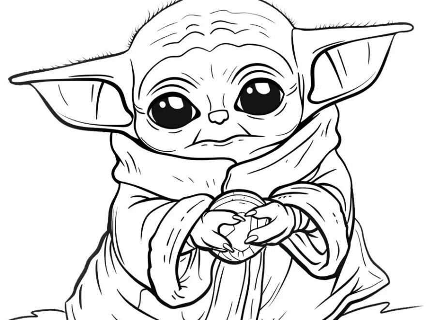 Embrace The Cuteness Over 100 Baby Yoda Coloring Pages Printable Digital Download Etsy