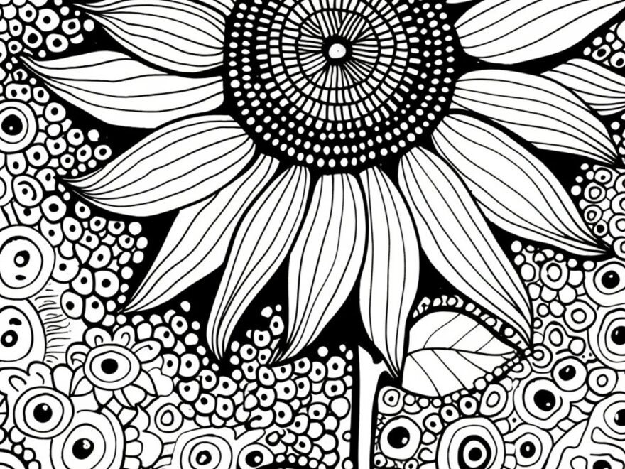 Embrace The Sunshine Nearly 200 Sunflower Coloring Pages Printable Digital Download Etsy