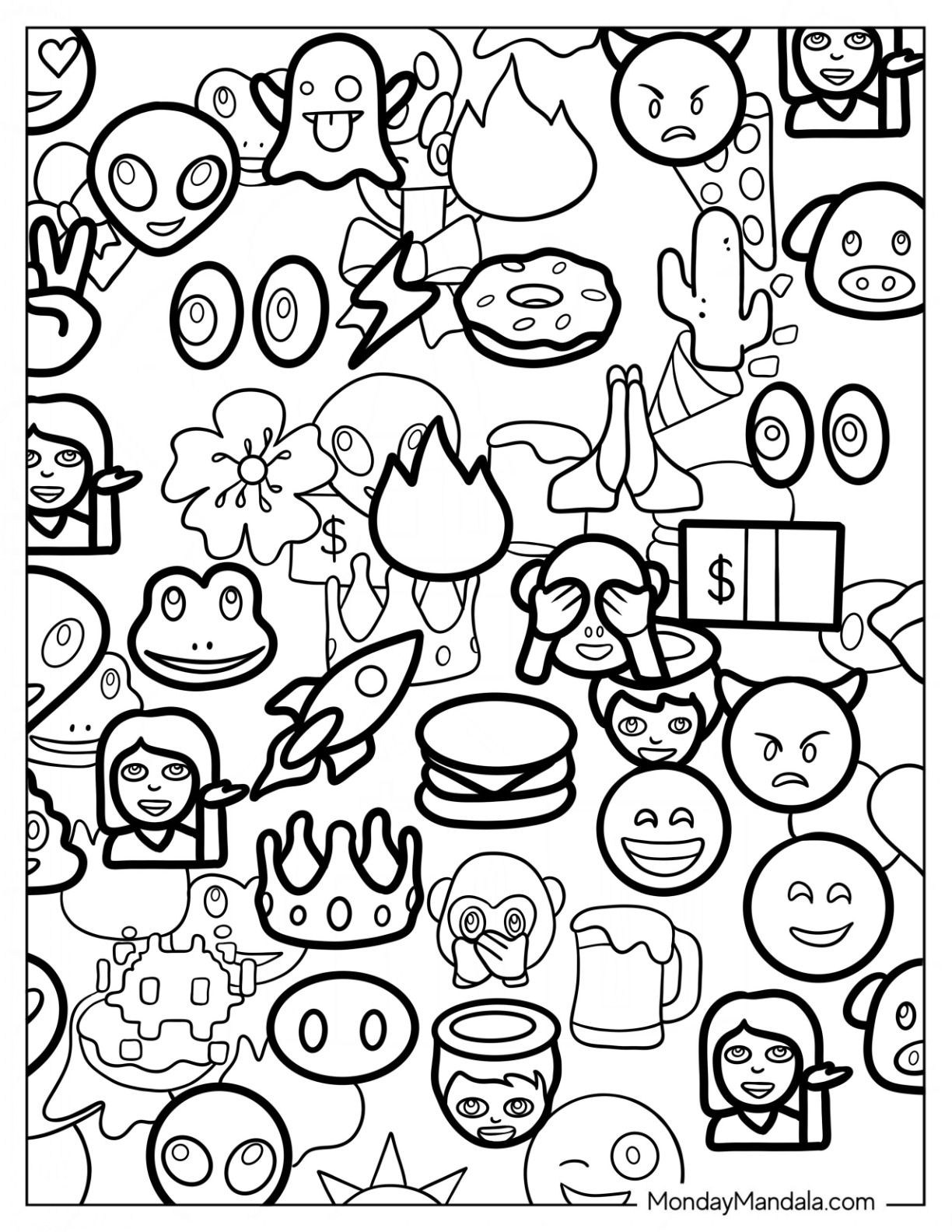 Emoji Coloring Pages TPT Worksheets Library Emoji Coloring Pages TPT Worksheets Library