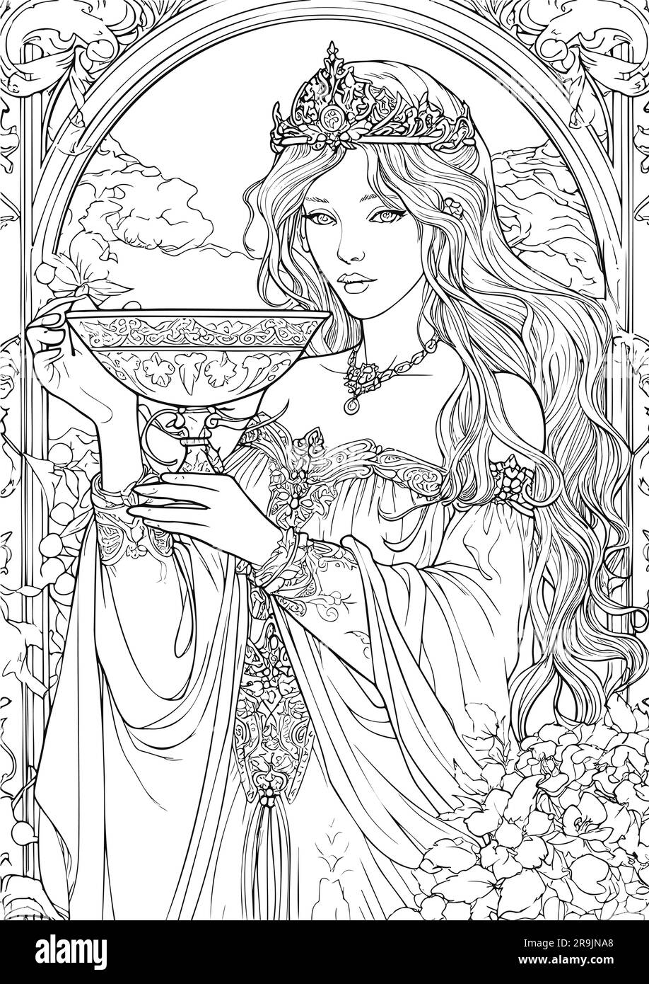 Gothic Princess Coloring Pages Gothic Princess Coloring Pages