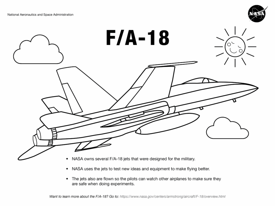 F A 18 Coloring Page