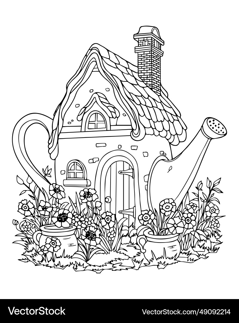 Clip Art House Coloring Pages Fairy Clip Art House Coloring Pages Fairy