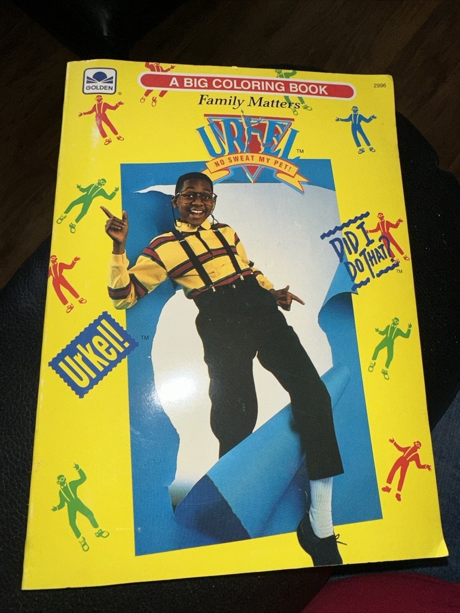 Family Matters Urkel Coloring Book 1992 Golden No Sweat My Pet Unused D10 EBay Family Matters Urkel Coloring Book 1992 Golden No Sweat My Pet Unused D10 EBay