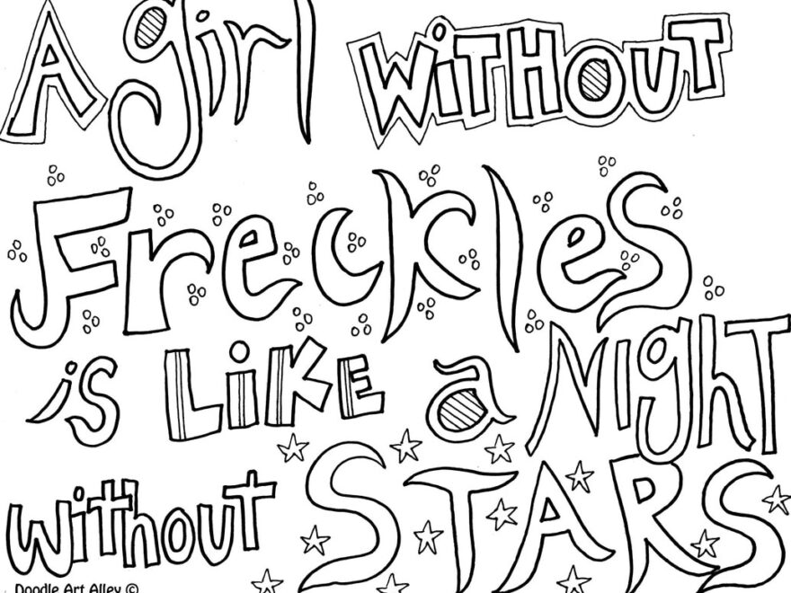 Family Quote Coloring Pages DOODLE ART ALLEY