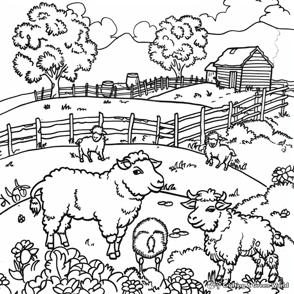 Adult Coloring Pages Farm Scenes Adult Coloring Pages Farm Scenes