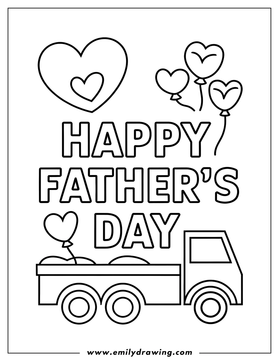 Father s Day Coloring Pages Emily Drawing