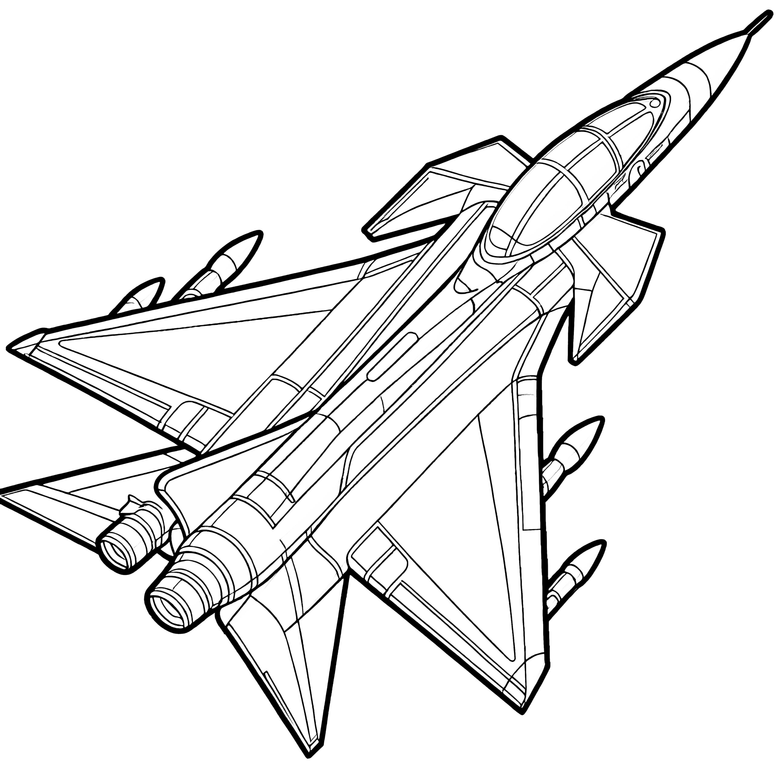 Fighter Jet Simple Coloring Page To Download free Fighter Jet Simple Coloring Page To Download free