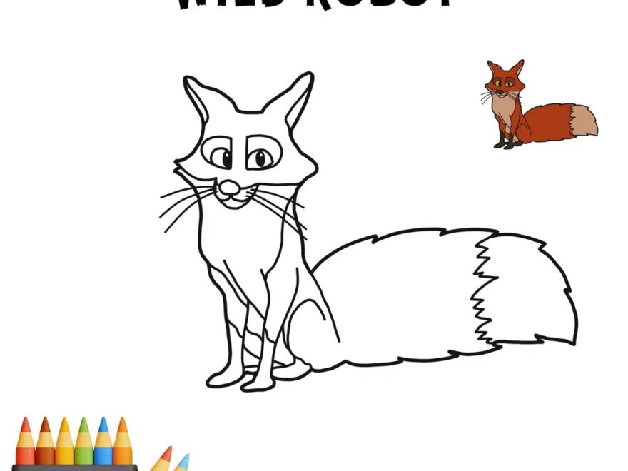 Fink Wild Robot Coloring Page For Kids Etsy