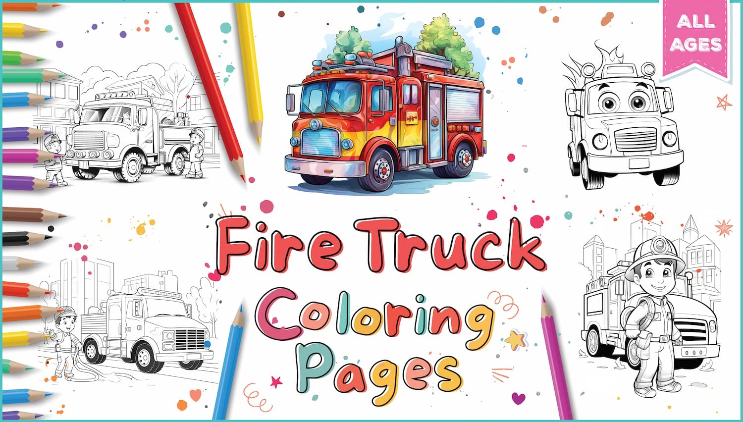 Fire Truck Coloring Pages For Kids Adults World Of Printables Fire Truck Coloring Pages For Kids Adults World Of Printables