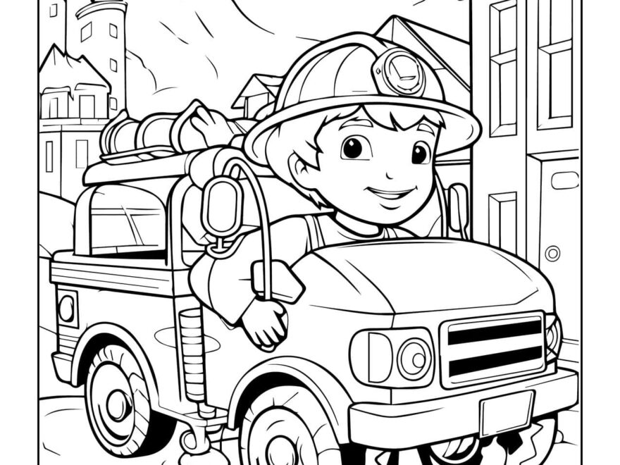 Fire Truck Coloring Pages For Kids Adults World Of Printables
