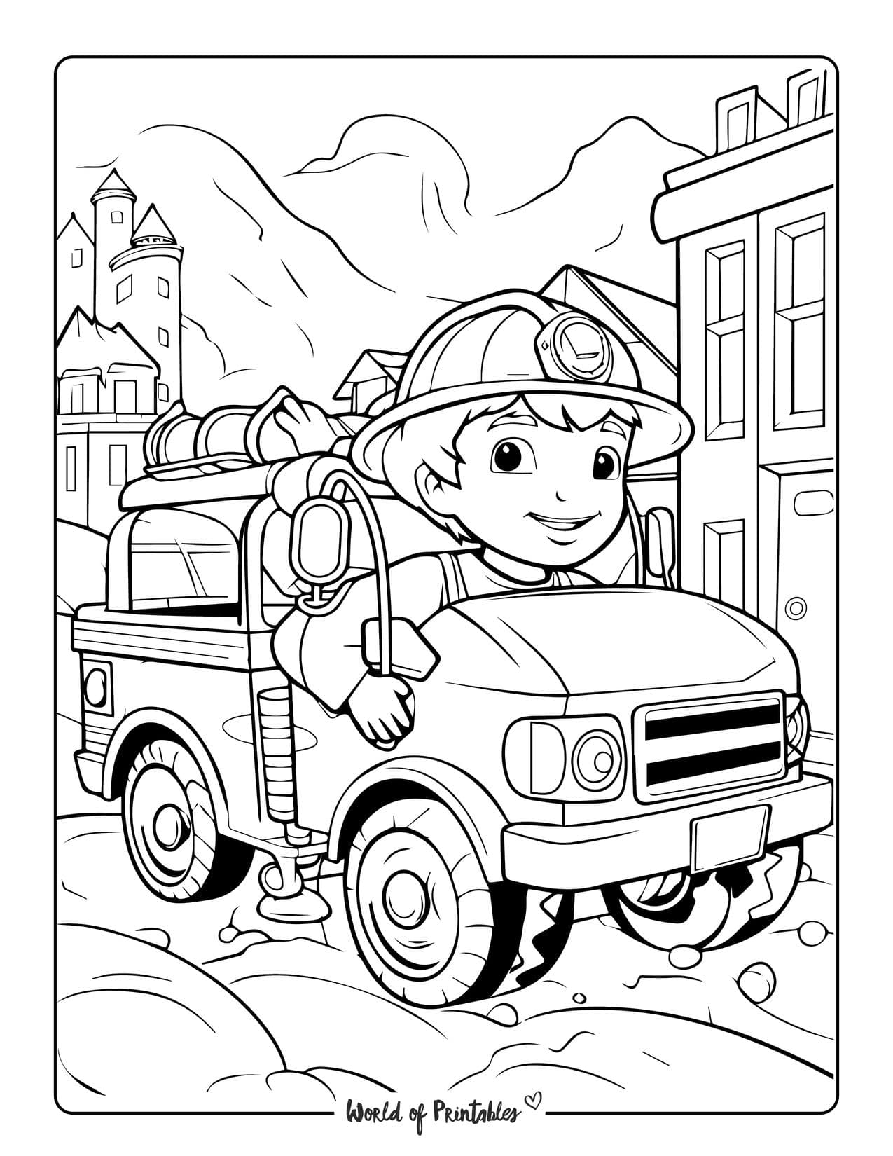 Fire Truck Coloring Pages For Kids Adults World Of Printables Fire Truck Coloring Pages For Kids Adults World Of Printables