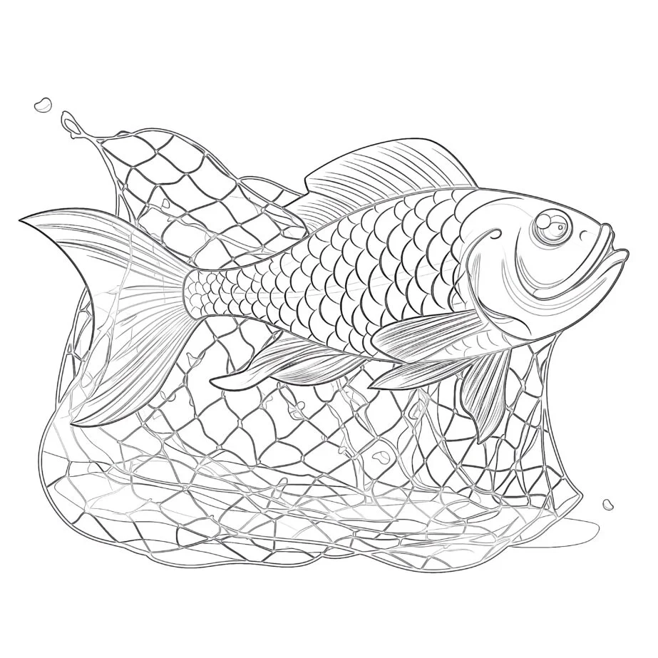 Fishing Net Coloring Page Coloring Pages Mimi Panda Fishing Net Coloring Page Coloring Pages Mimi Panda