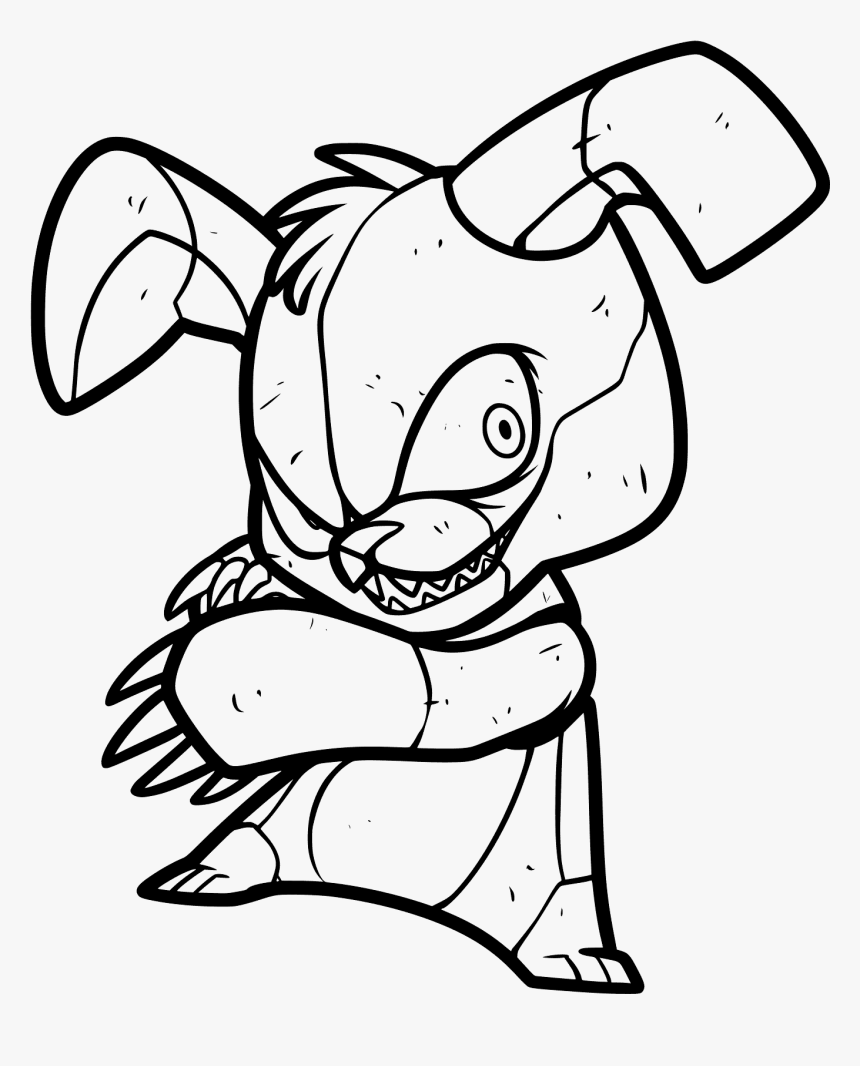 Five Nights At Freddy S Coloring Pages Bonnie Coloring Page Five Nights At Freddys Coloring HD Png Download Transparent Png Image PNGitem