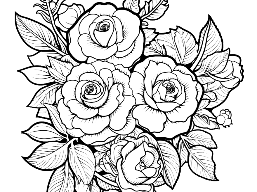 Floral Design Coloring Pages Free Printable