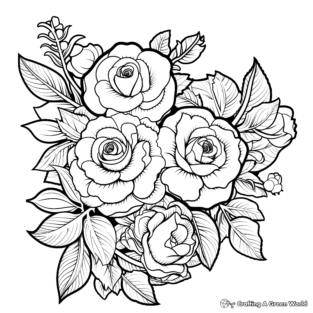 Floral Design Coloring Pages Free Printable 