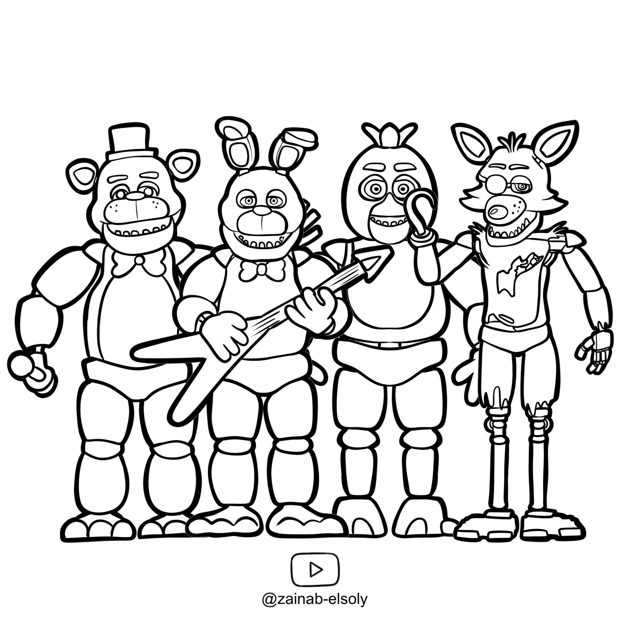 FNAF Characters FREE Coloring Pages FNAF Characters FREE Coloring Pages