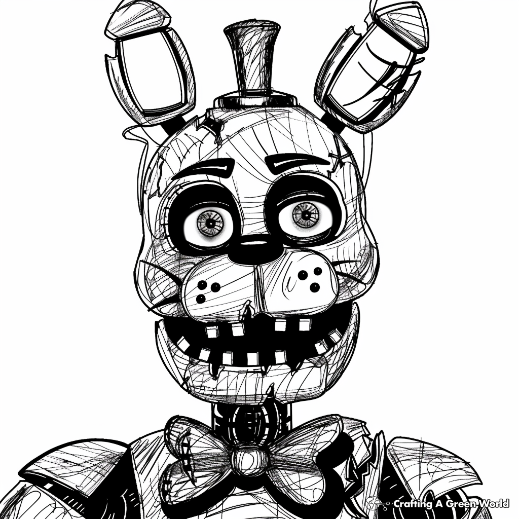 F-Naf Coloring Pages Freddy Fazbear Pizza