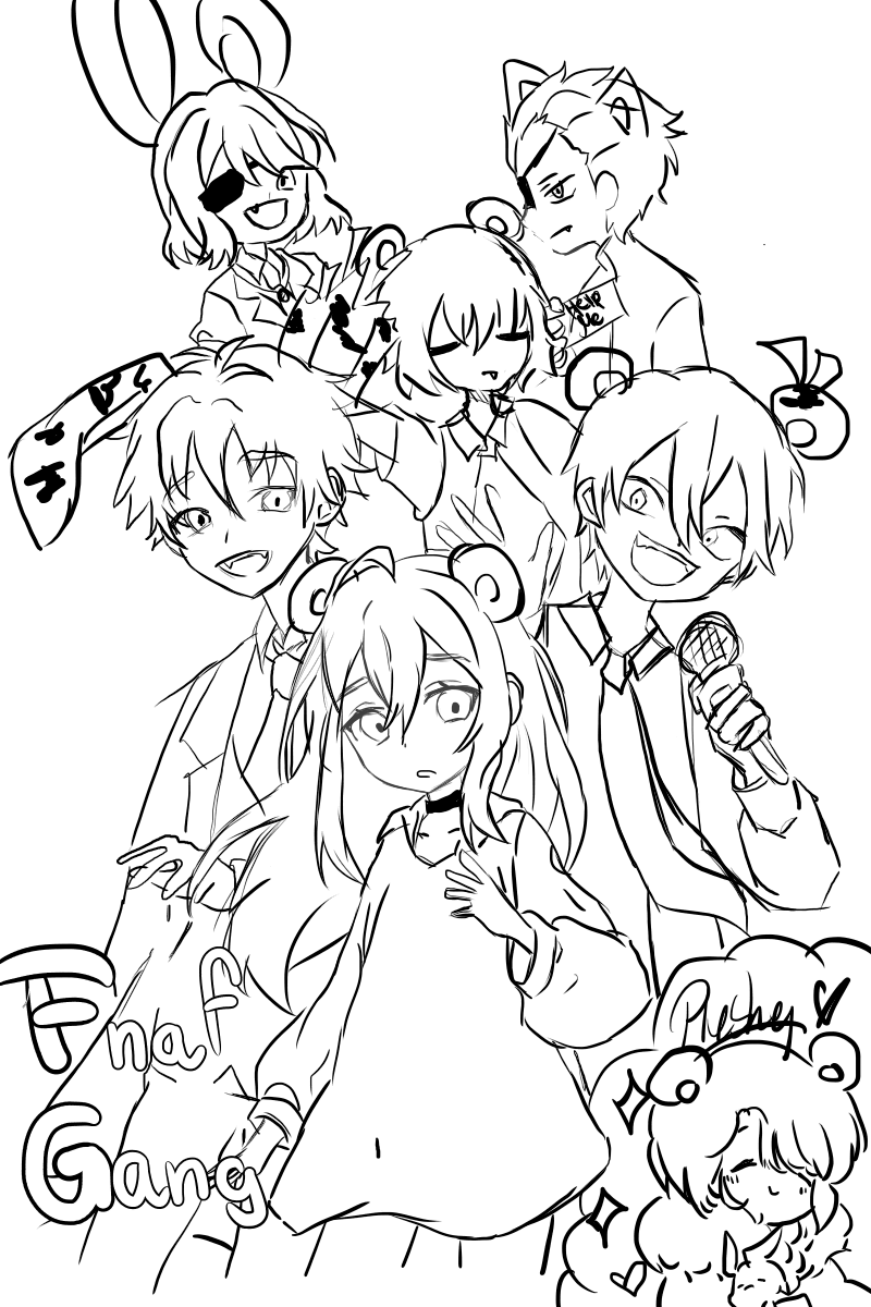 Fnaf Gang Funtime Plushy Illustrations ART Street