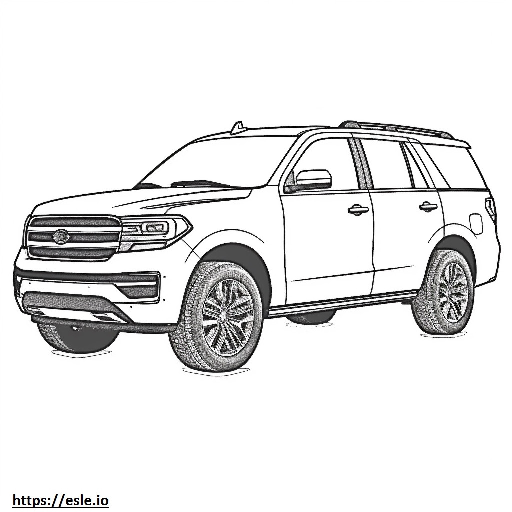 Ford Expedition 2WD 2024 Coloring Page