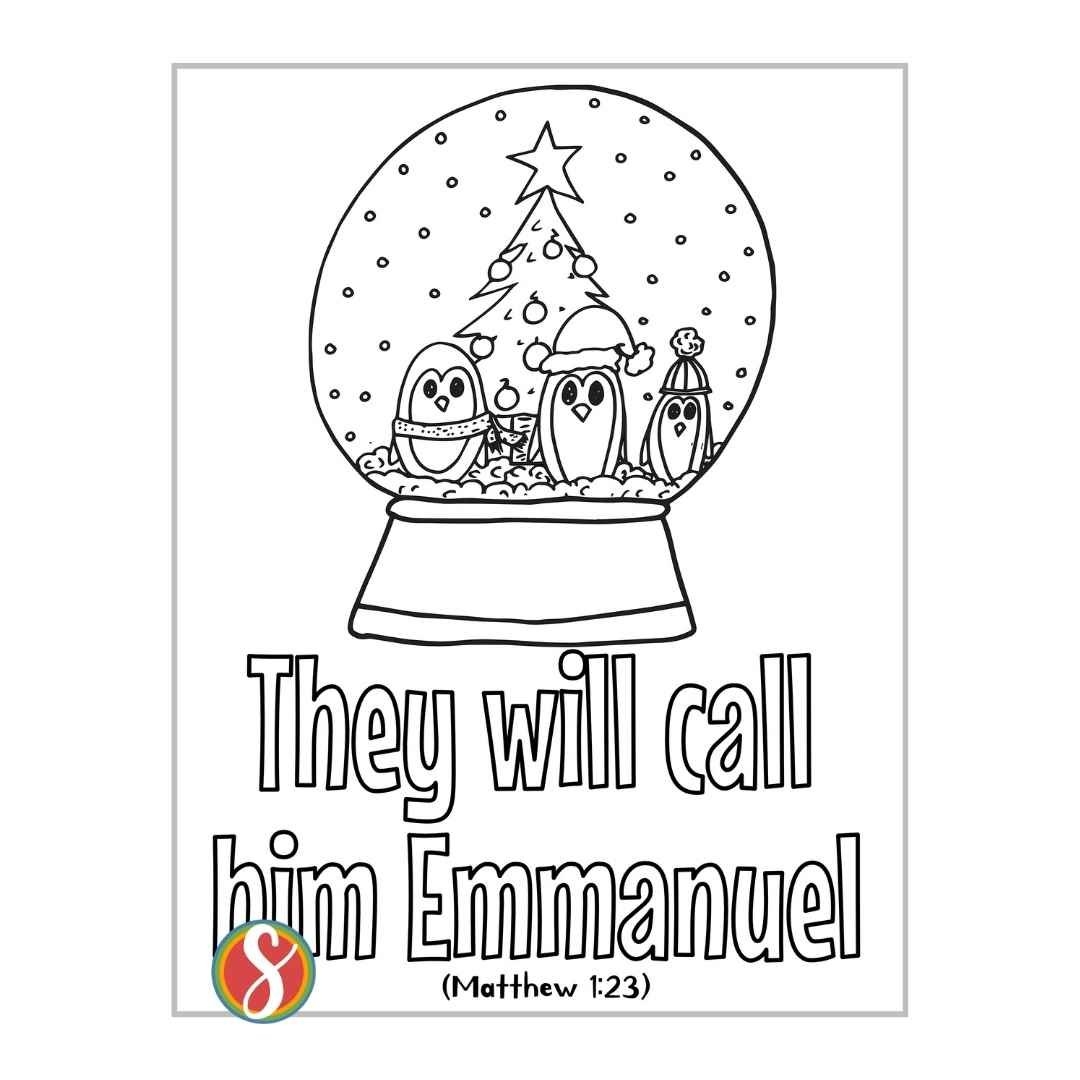 Free Advent Coloring Pages Stevie Doodles