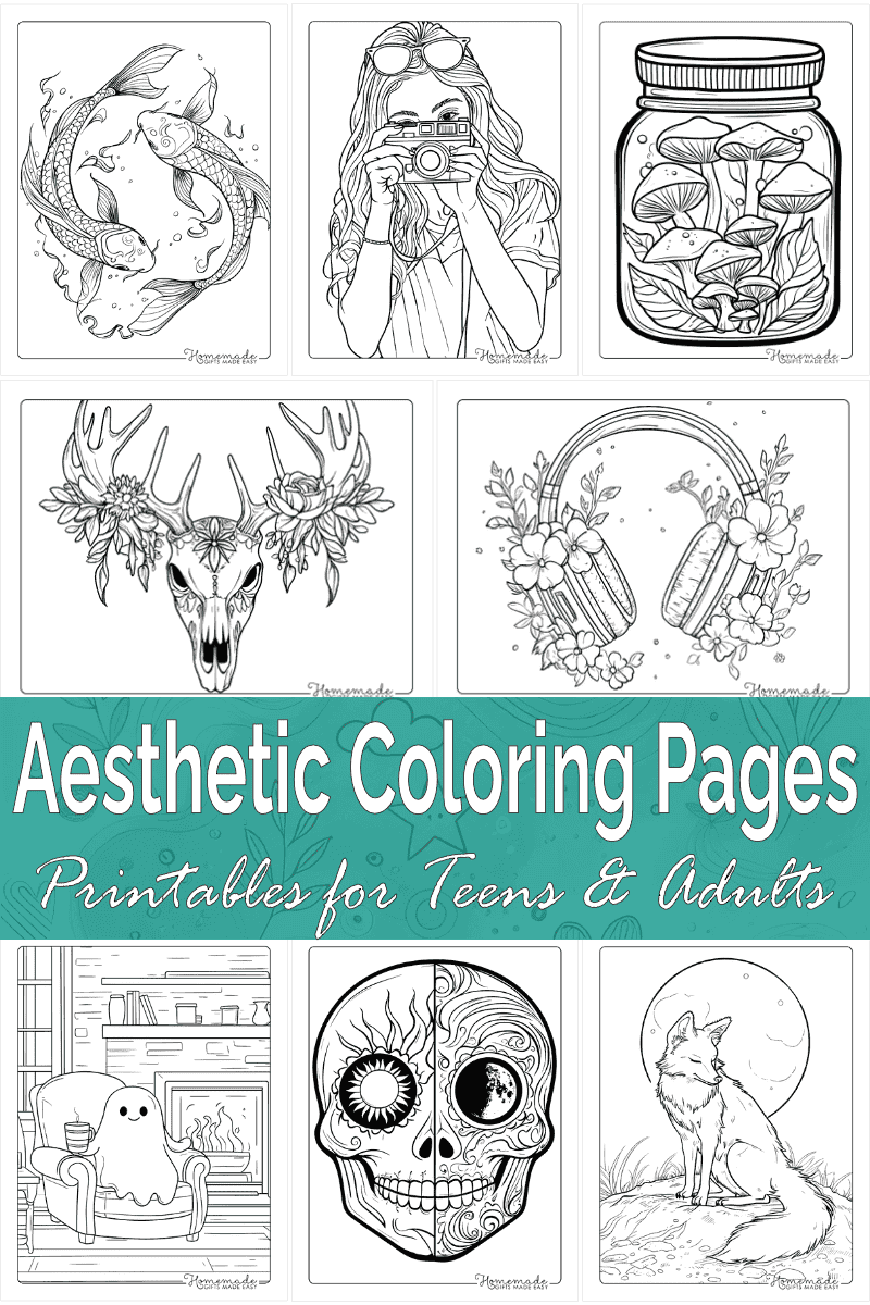 Free Aesthetic Coloring Pages For Adults PDF Printables Free Aesthetic Coloring Pages For Adults PDF Printables