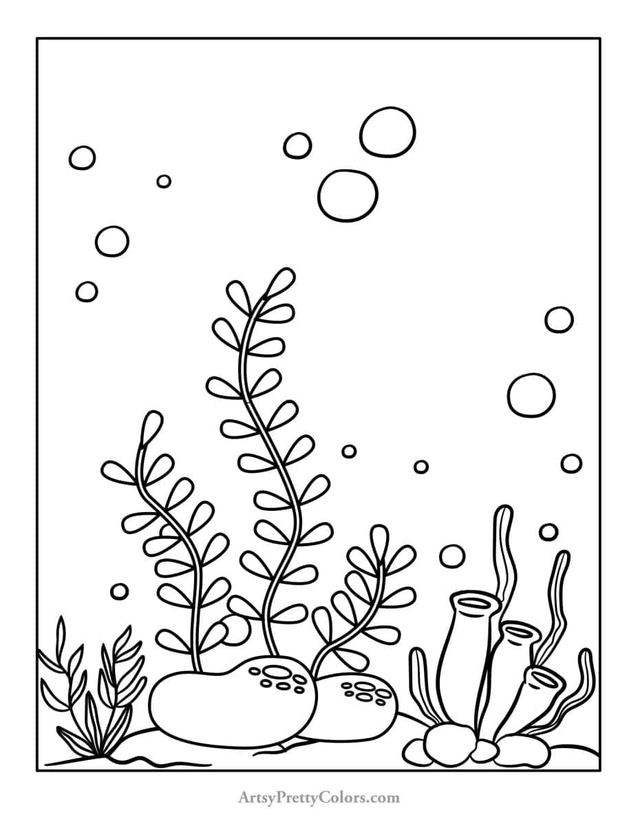 Free Algae Coloring Pages Aquatic Plant PDFs Artsy Pretty Colors Free Algae Coloring Pages Aquatic Plant PDFs Artsy Pretty Colors