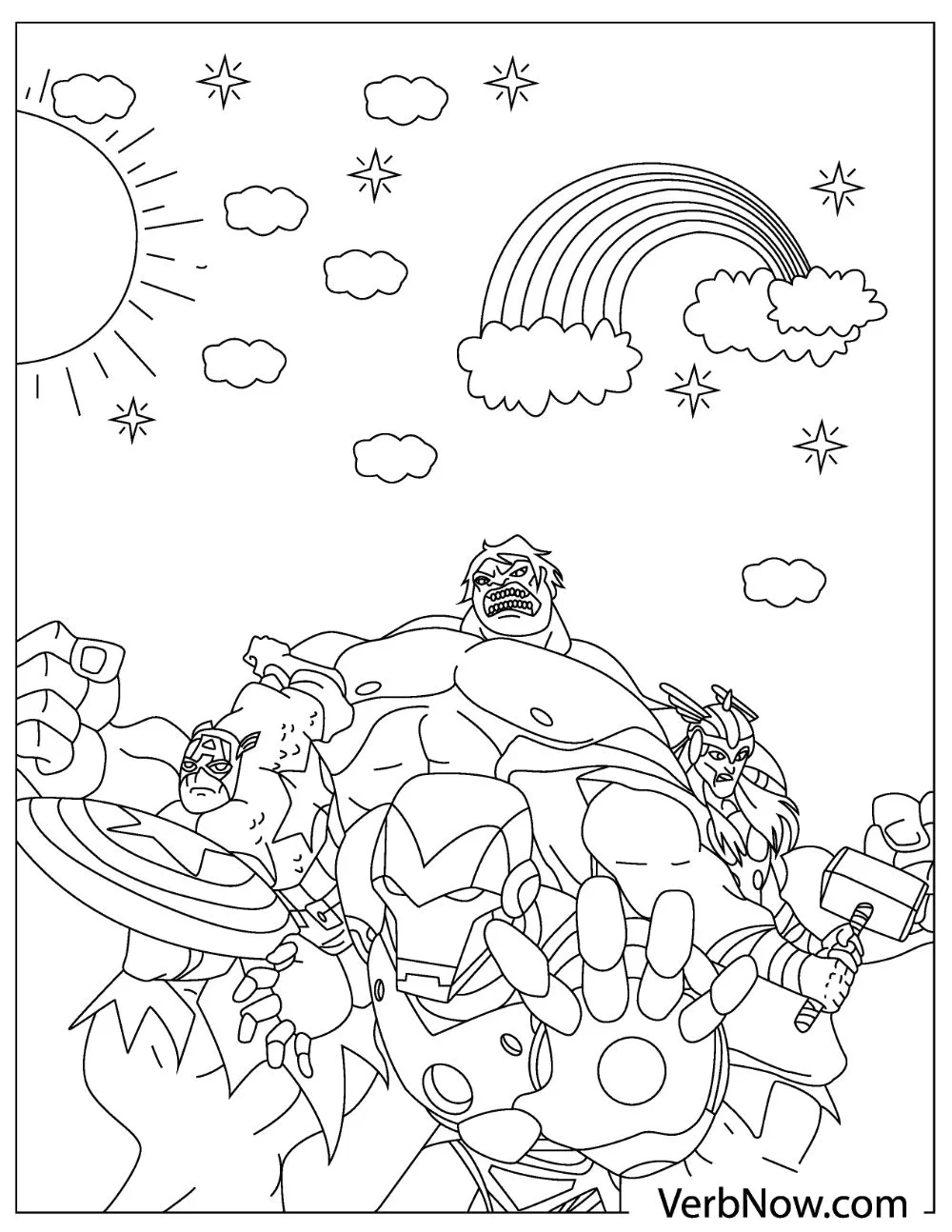 Free AVENGERS Coloring Pages Your Kids Will Love Download PDF 