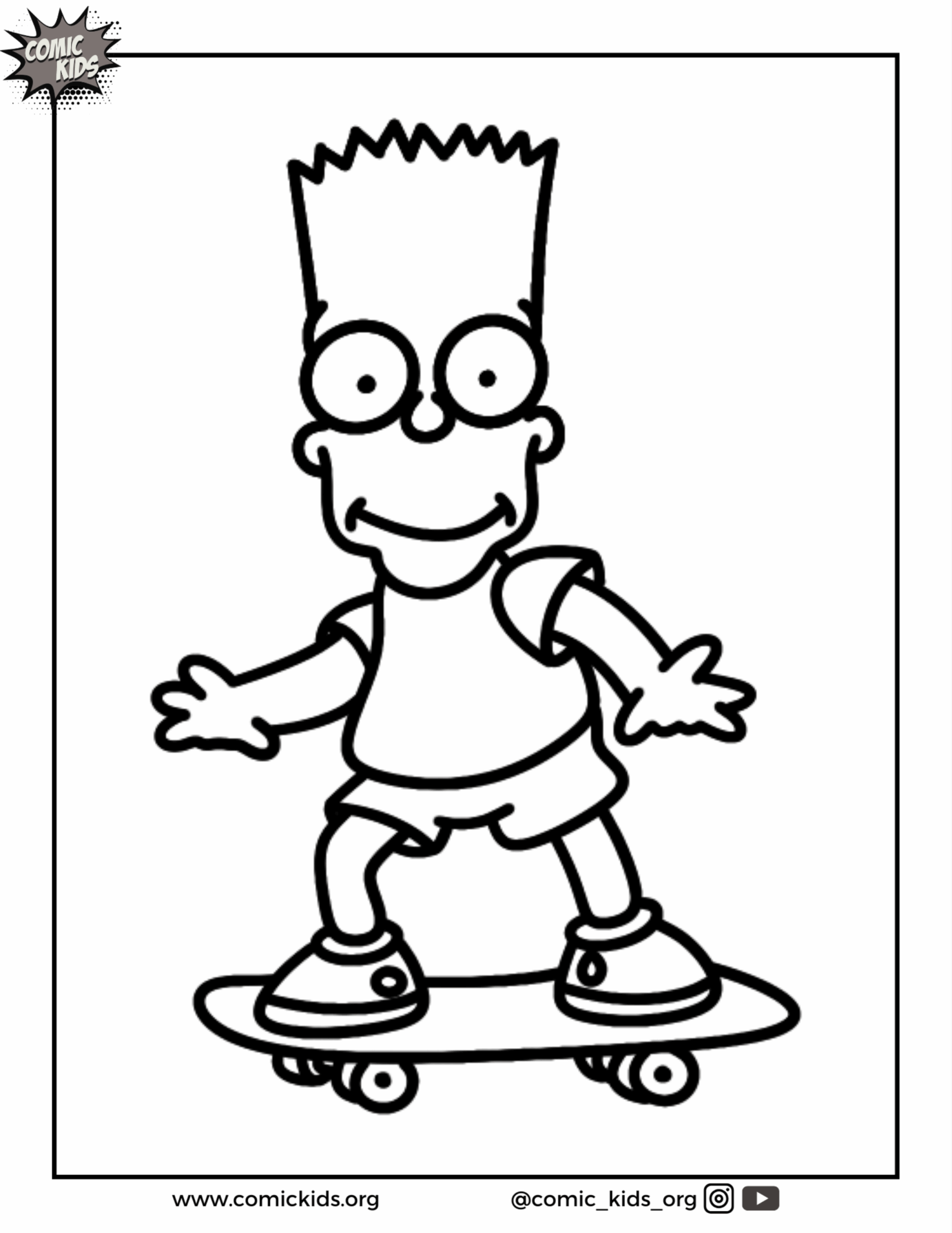 Free Cartoon Coloring Pages And Free Drawing Pages For Kids Comic Kids