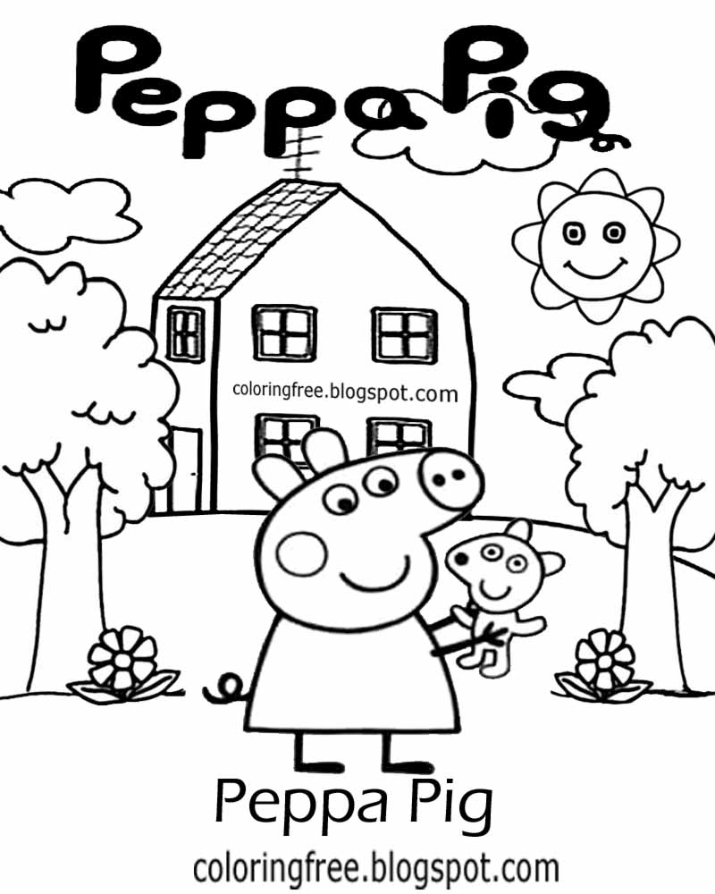 Free Coloring Pages Printable Pictures To Color Kids Drawing Ideas Cartoon Peppa Pig Printable Easy Coloring Pages For Kids To Color