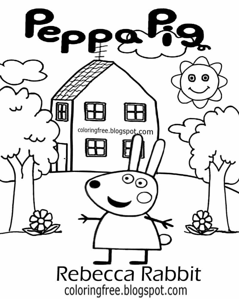 Peppa Pig And Friends Coloring Pages