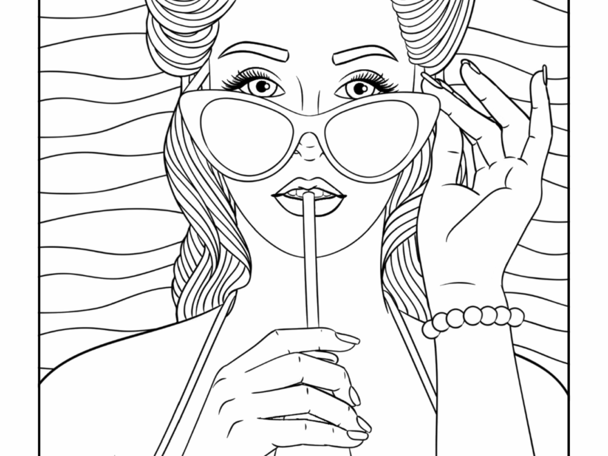 Free Colouring Pages Of People For Adults Gathering Beauty