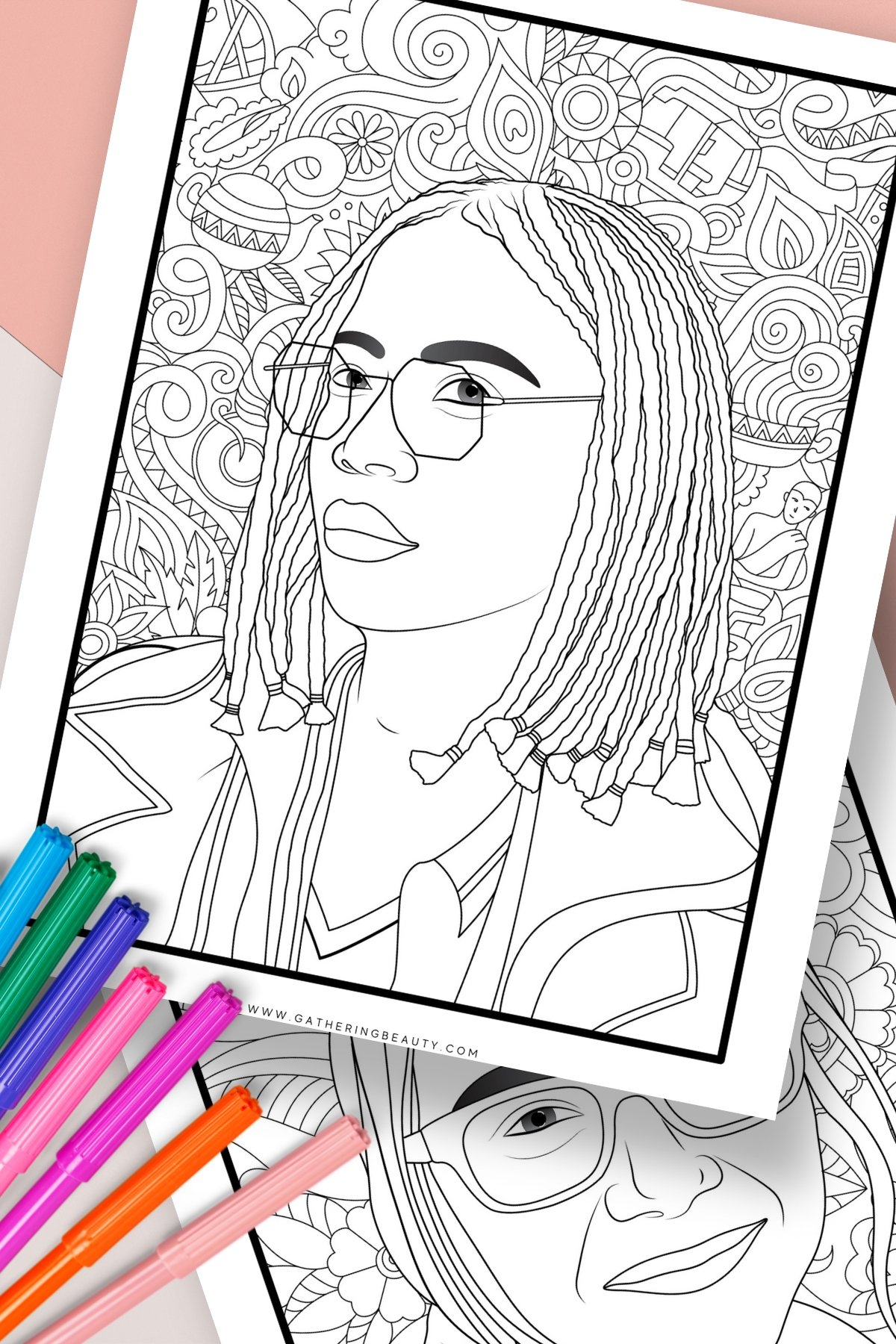 Free Colouring Pages Of People For Adults Gathering Beauty