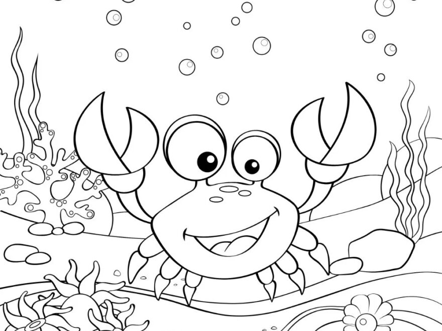 Free CRAB Coloring Pages For Download Printable PDF
