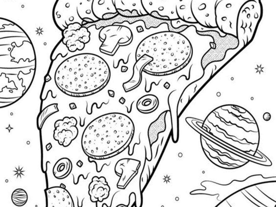 Free Easy To Print Pizza Coloring Pages