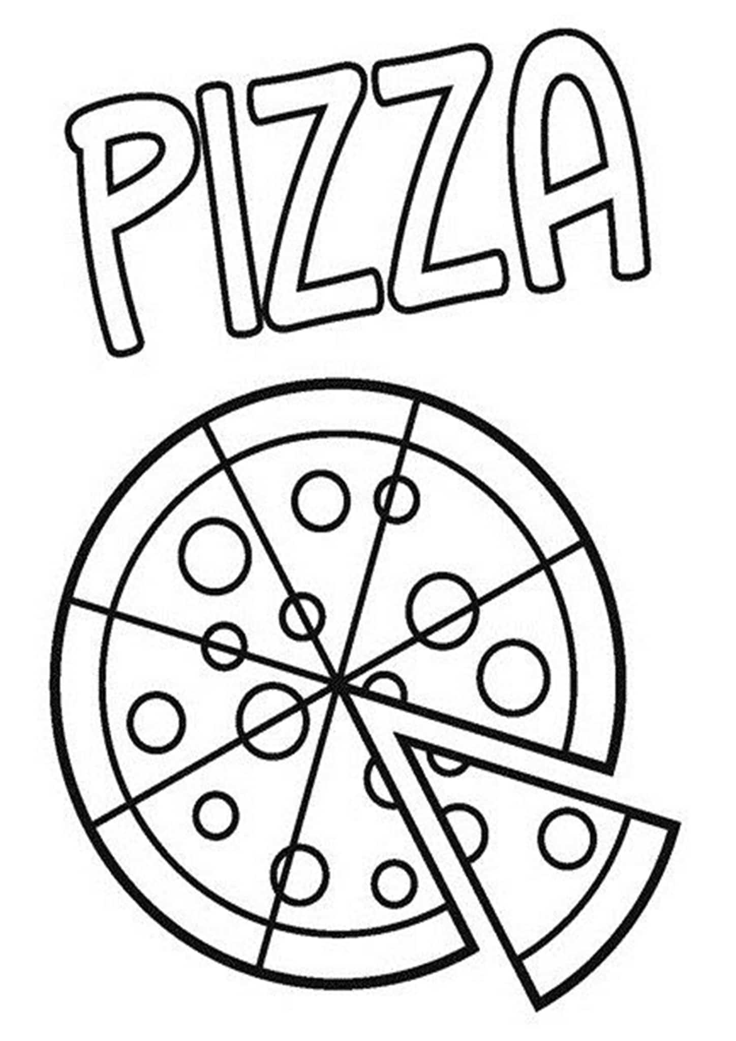 Halloween Pizza Coloring Pages