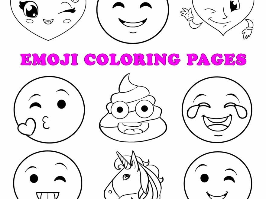 Free Emoji Coloring Pages For Kids 11 Printable Sheets