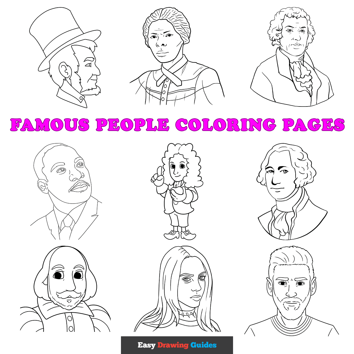 Free Famous People Coloring Pages For Kids 11 Printable Sheets Free Famous People Coloring Pages For Kids 11 Printable Sheets