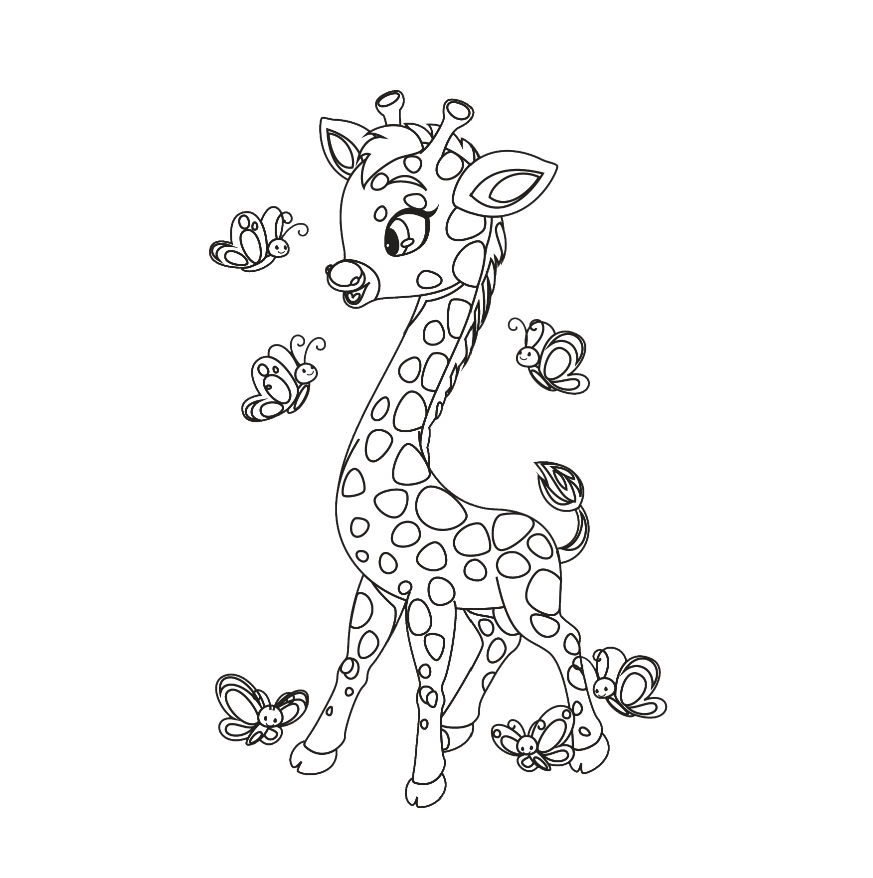 Free Giraffe Coloring Pages For Kids And Adults Ashley Yeo