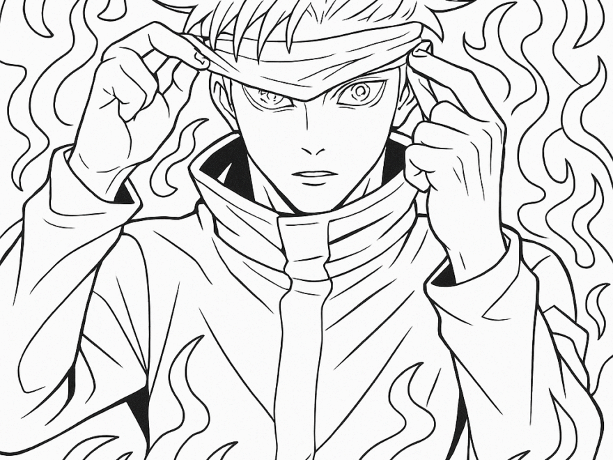 Free Gojo Coloring Pages Generator 13 Gojo Coloring Pages To Download