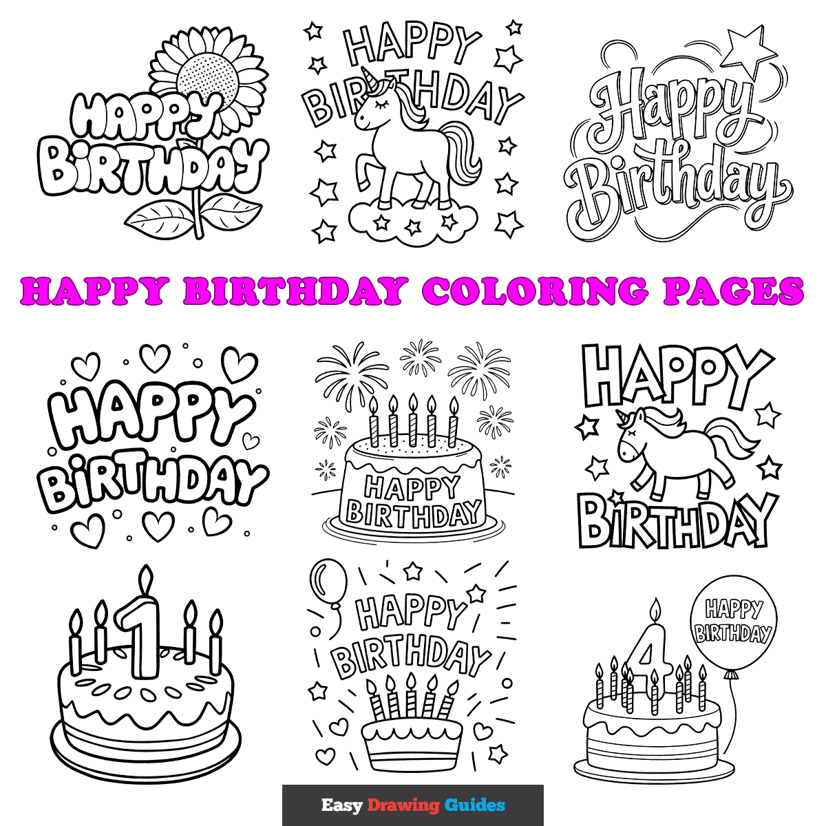 Free Happy Birthday Coloring Pages For Kids 20 Printable Sheets